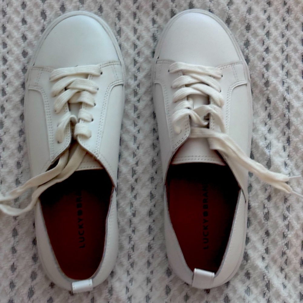 Lucky brand white leather sneakers